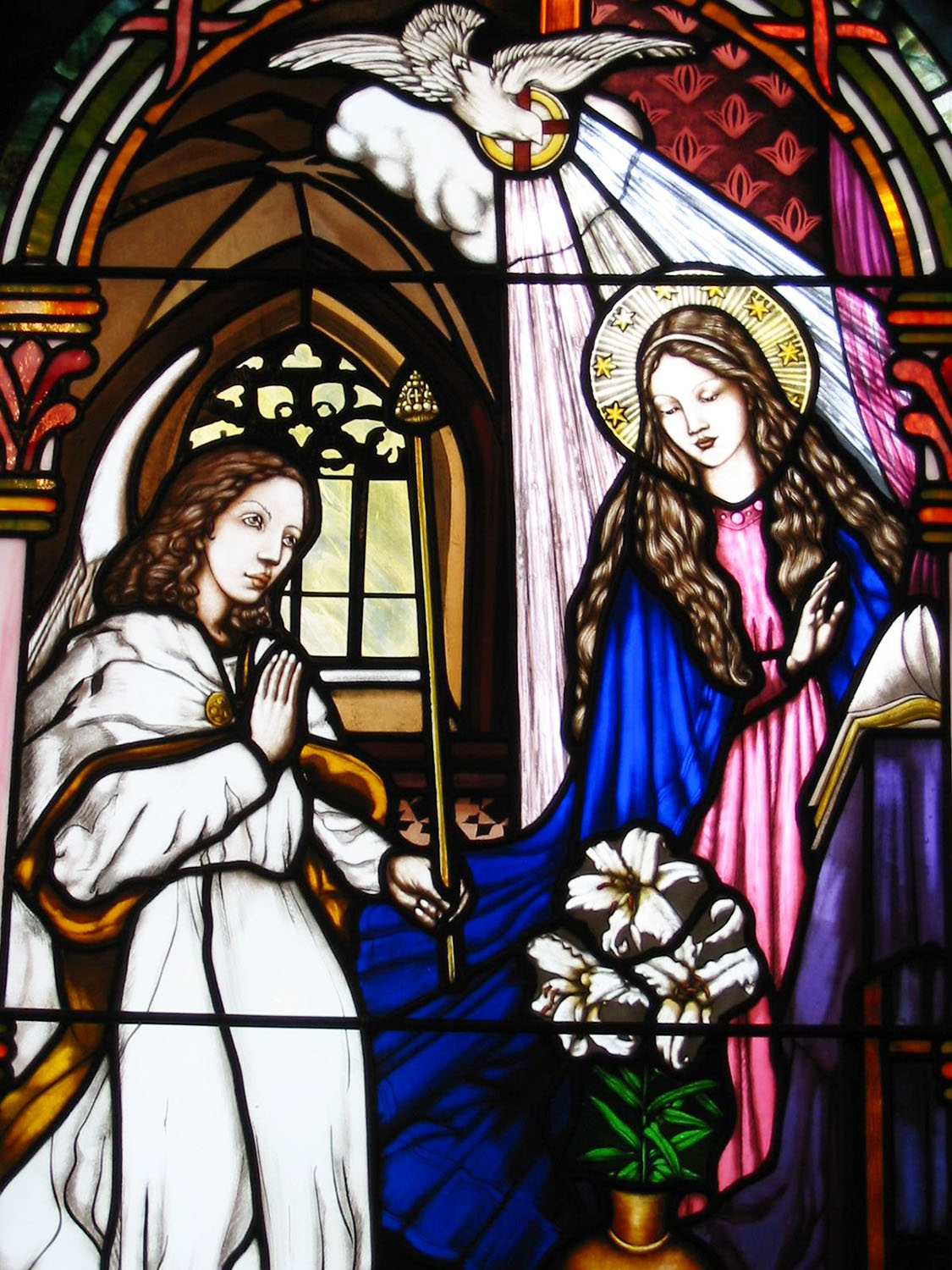 Hillcrest Cemetery Annunciation Stained Glass